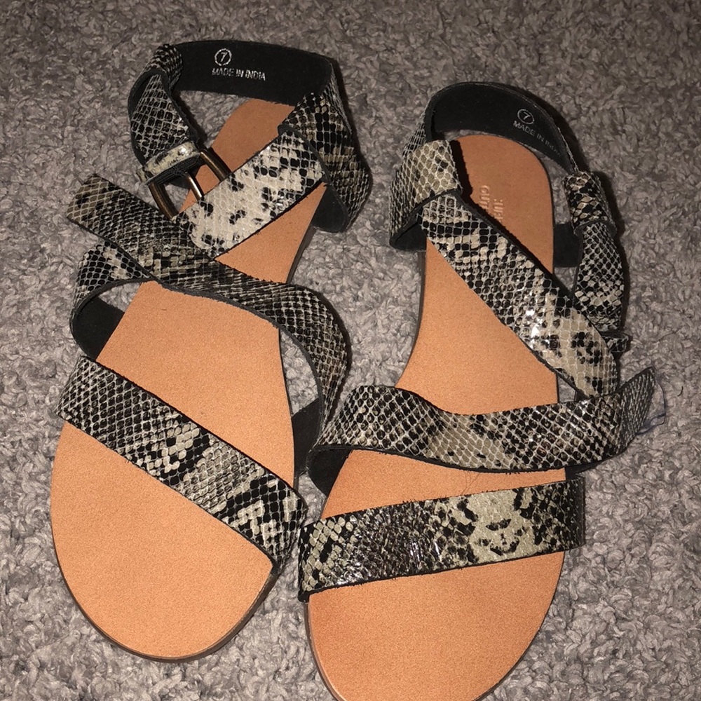 Brand new snakeskin sandals